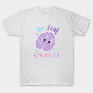 BeLeaf in Yourself | Pastel Monstera Leaf T-Shirt